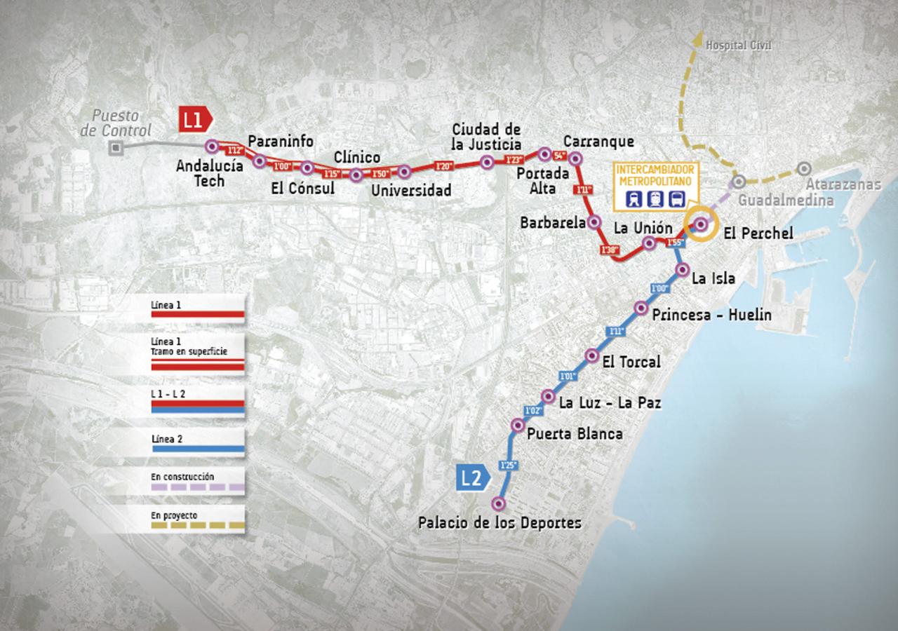 Plano de Metro Málaga
