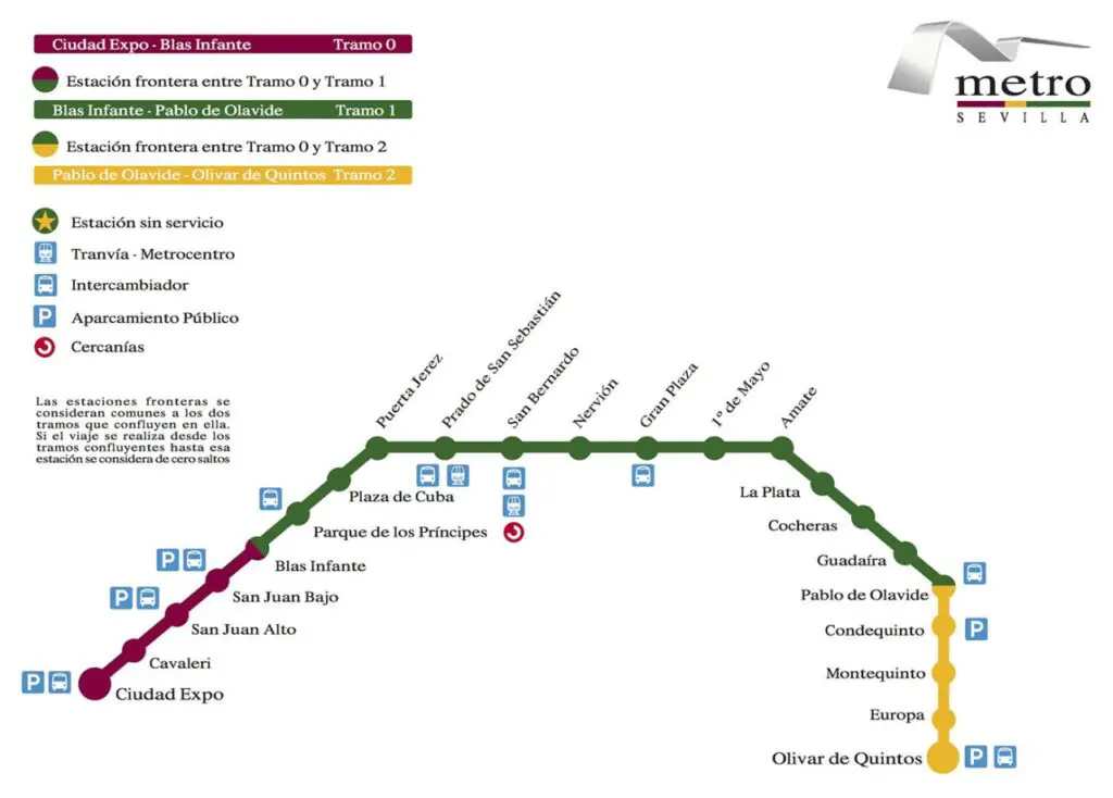 Plano de Metro de Sevilla